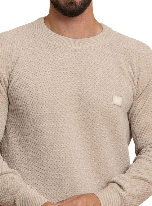 Beige Design 2440 Round Pullover - Khotwh